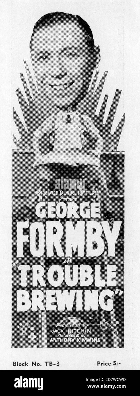 GEORGE FORMBY en DIFFICULTÉ À PRÉPARER 1939 réalisateur ANTHONY KIMMINS fabriqué à Ealing Studios Associated Talking Pictures (ATP) / associés British film Distributors (A.B.F.D.) Banque D'Images