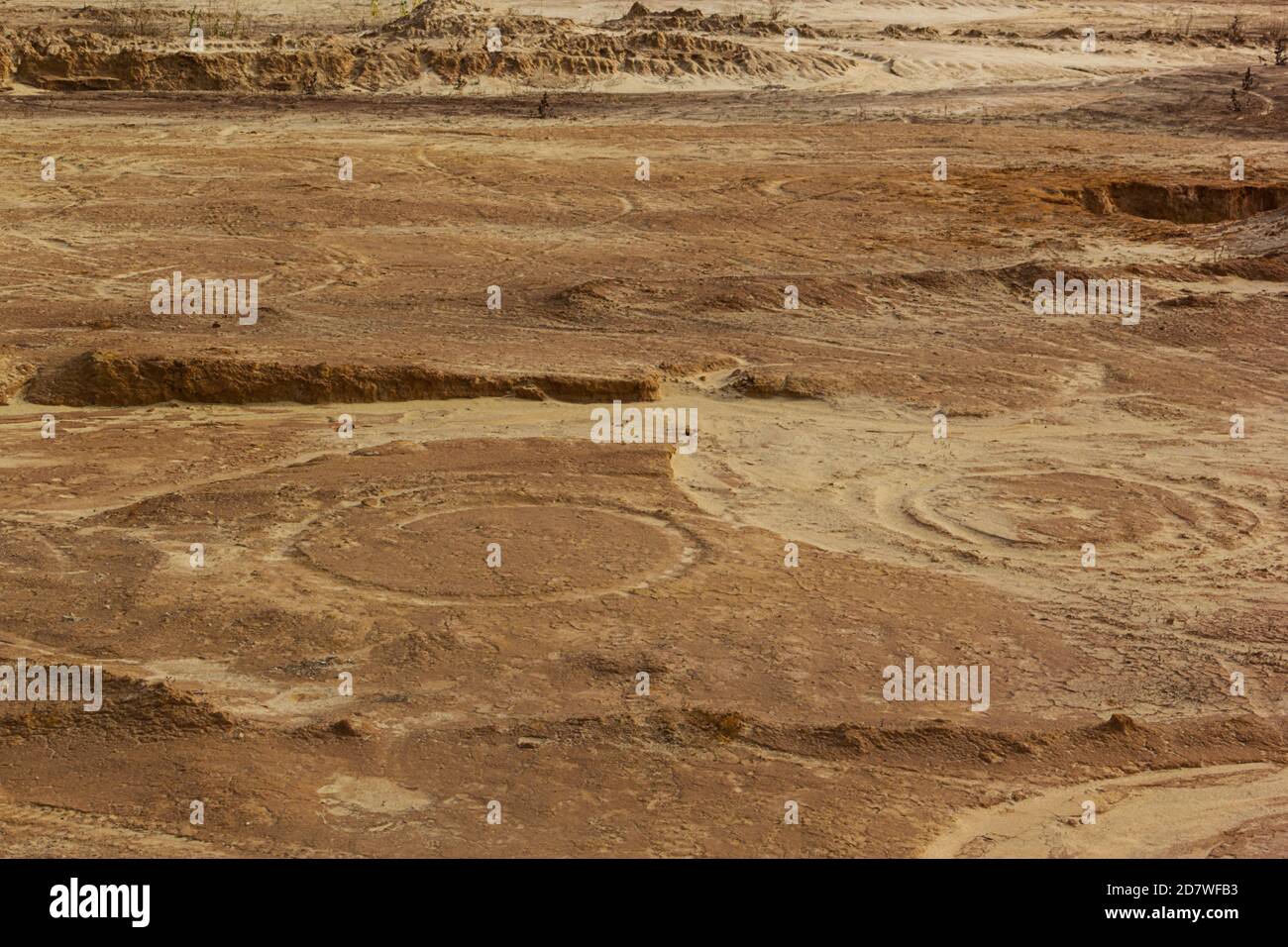 Motif et texture de sable jaune, arrière-plan Banque D'Images