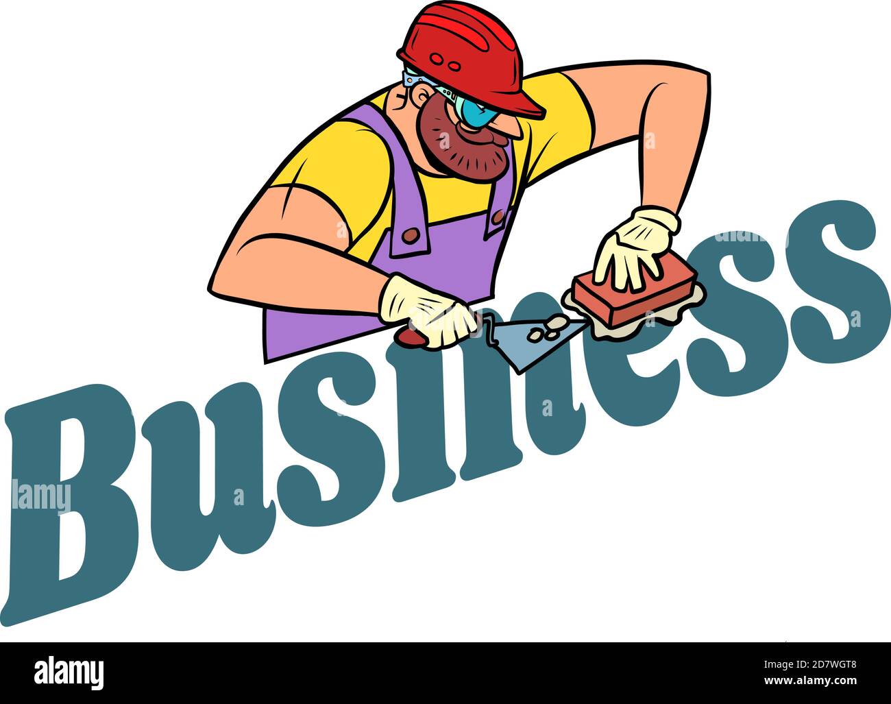 Concept de construction d'entreprise Illustration de Vecteur