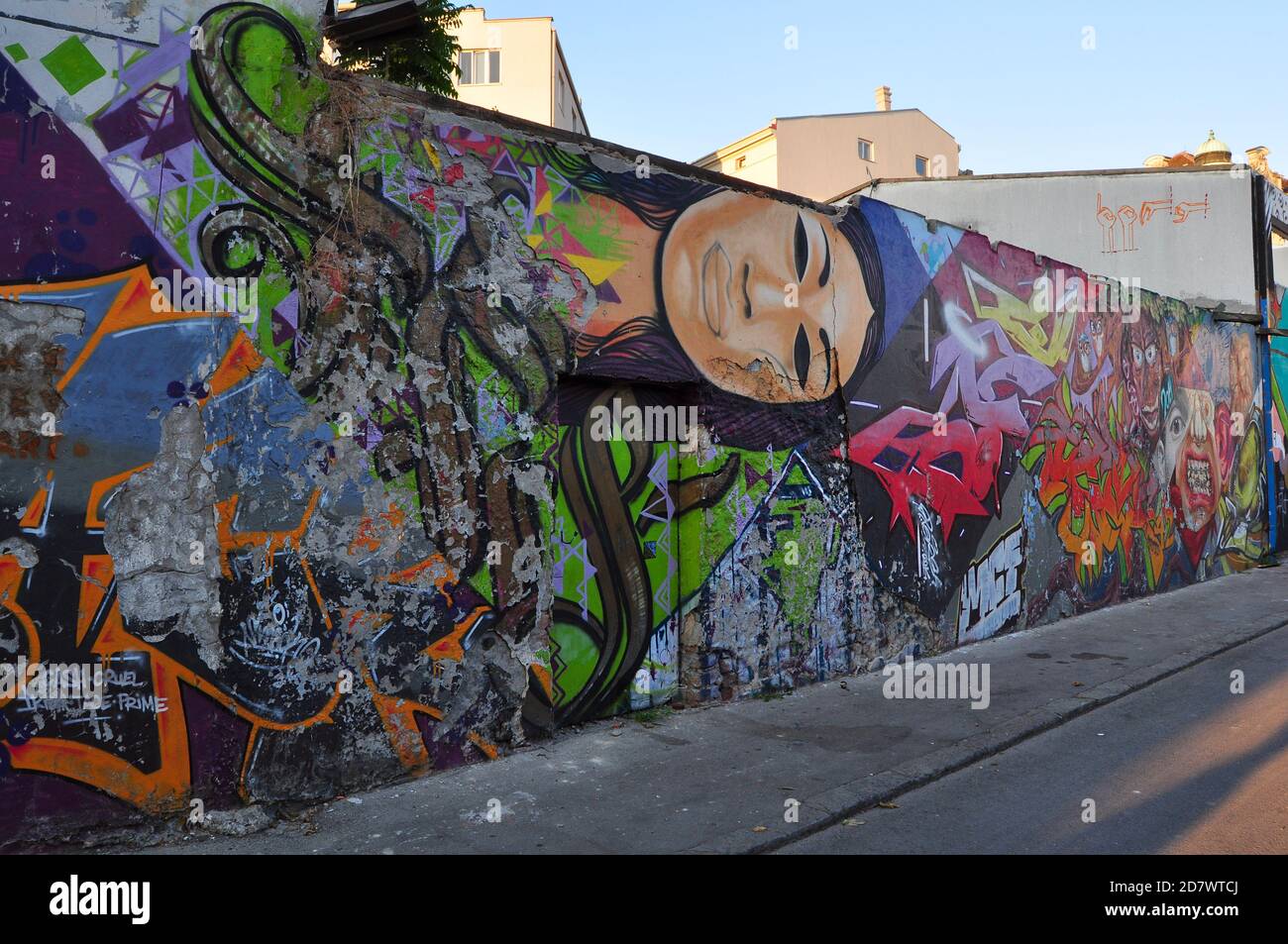 Graffiti et art urbain, rues de Belgrade, Serbie Banque D'Images