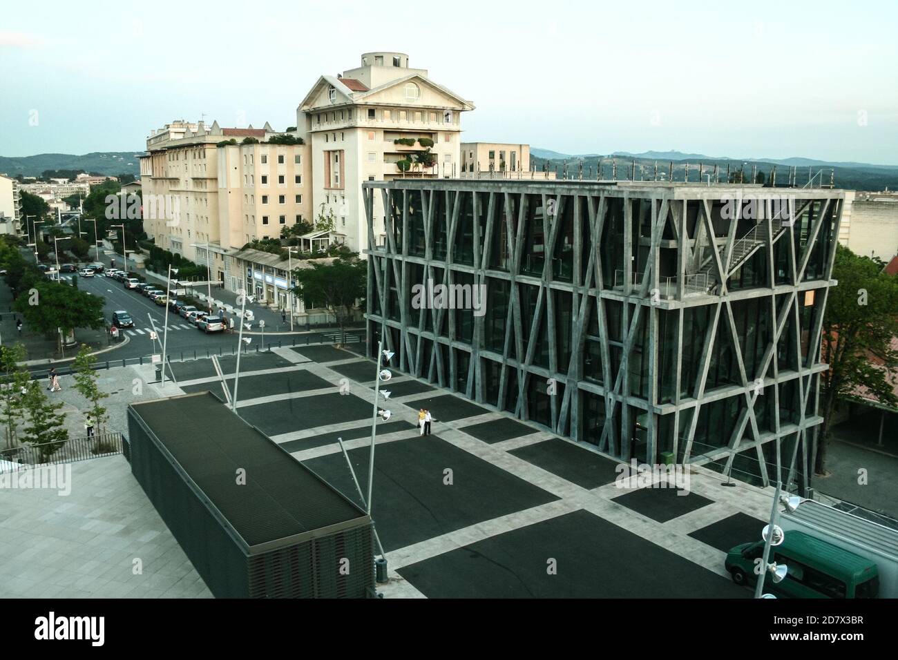 AIX en PROVENCE, FRANCE - 28 JUIN 2009 : Pavillon noir vu d'en haut, Pavillon noir est un centre moderne de danse et de chorégraphie à Aix, gérer Banque D'Images