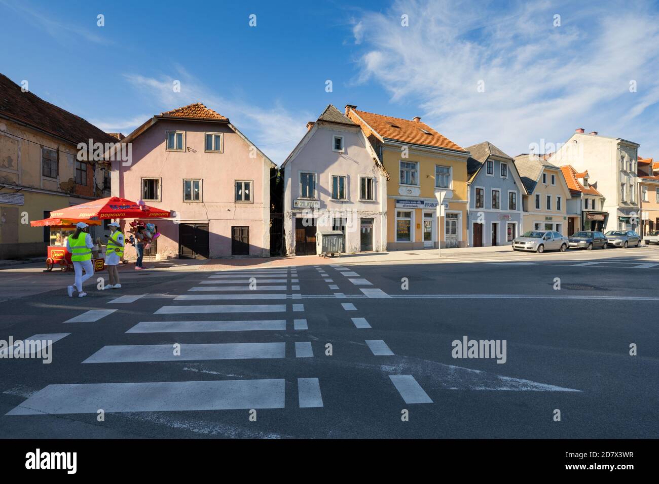 Strett dans le centre de la ville de Karlovac, Croatie Banque D'Images