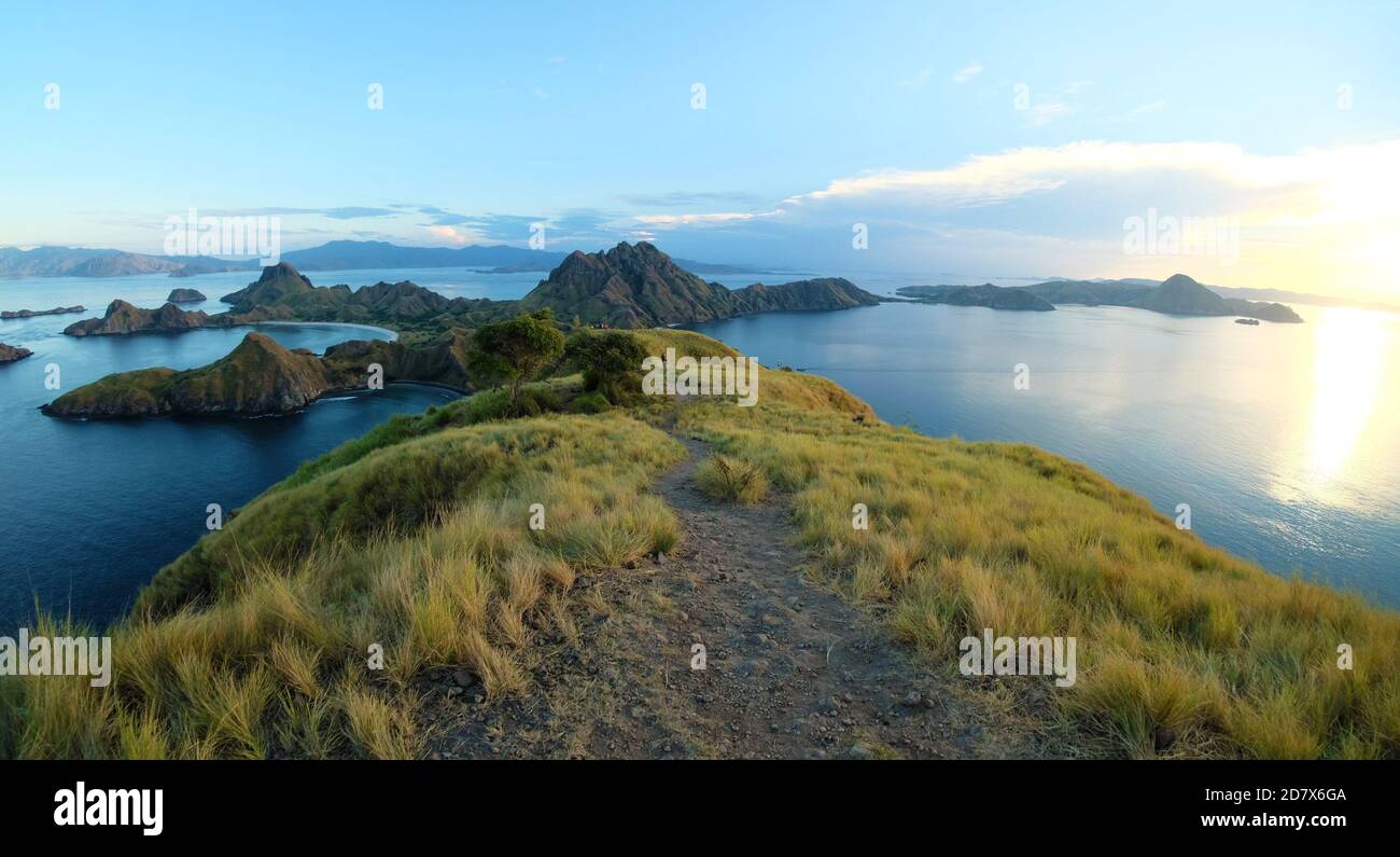 Prise à l'île de Padar, parc national de Komodo Banque D'Images