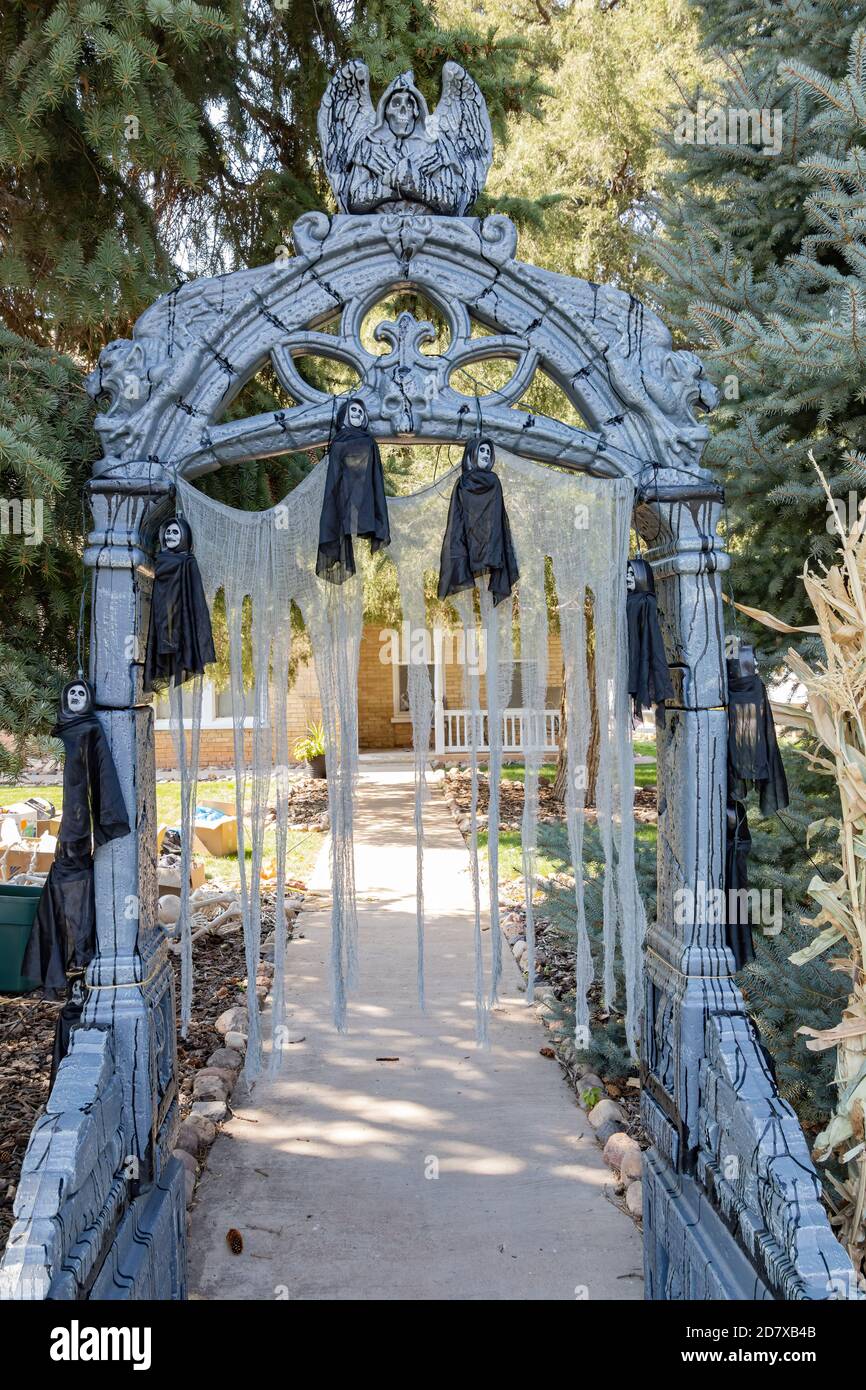 Décoration d'Halloween sur la ville de Parowan dans l'Utah Banque D'Images