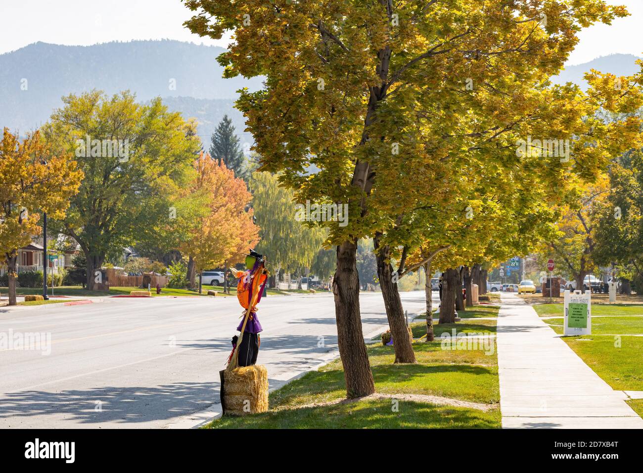 Décoration d'Halloween sur la ville de Parowan dans l'Utah Banque D'Images