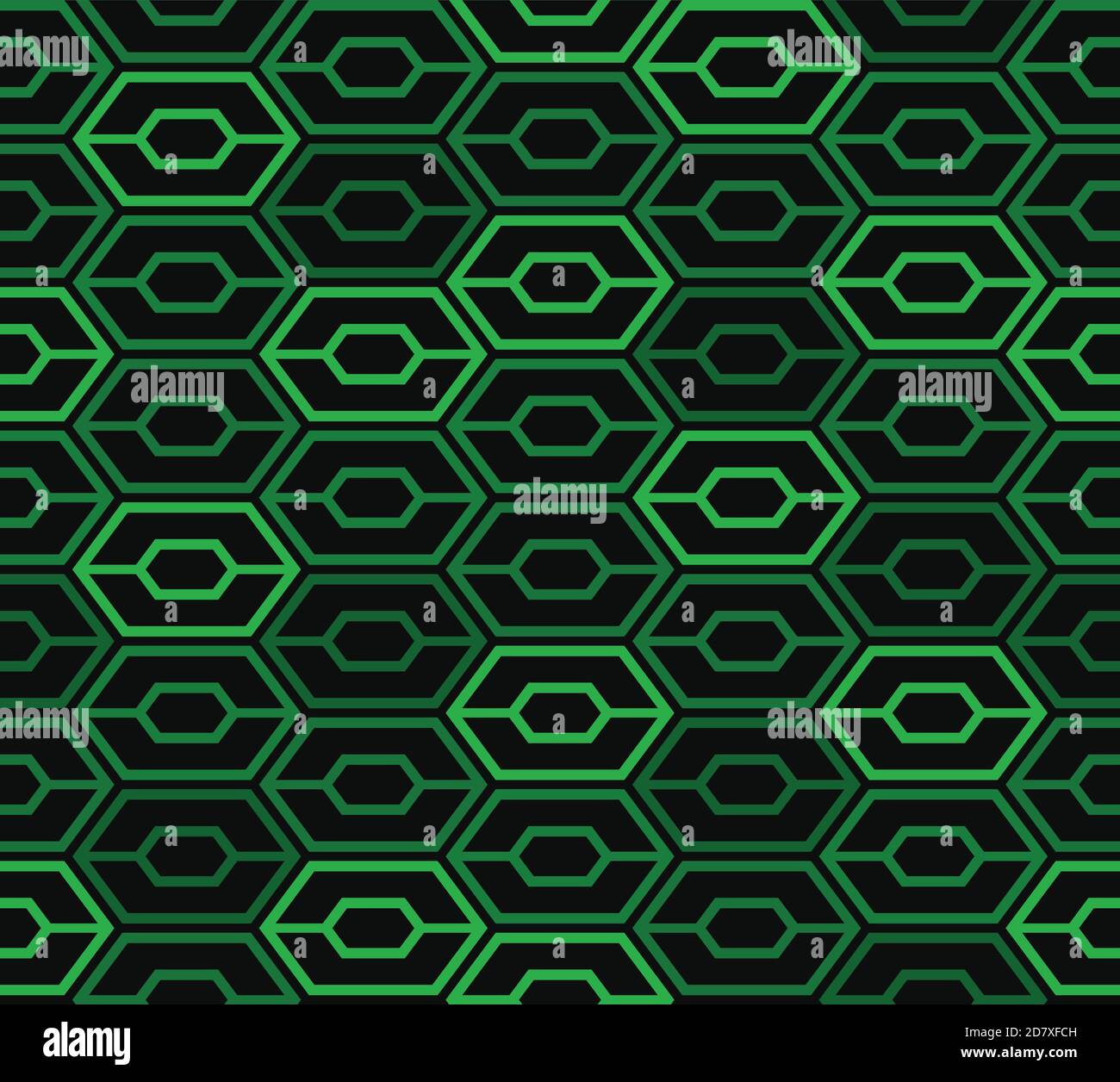 Motif hexagonal abstrait sans couture. Arrière-plan d'âge d'espace vert. Illustration vectorielle pour la conception de surfaces, l'impression, l'affiche, l'icône, le Web, les dessins graphiques. Illustration de Vecteur