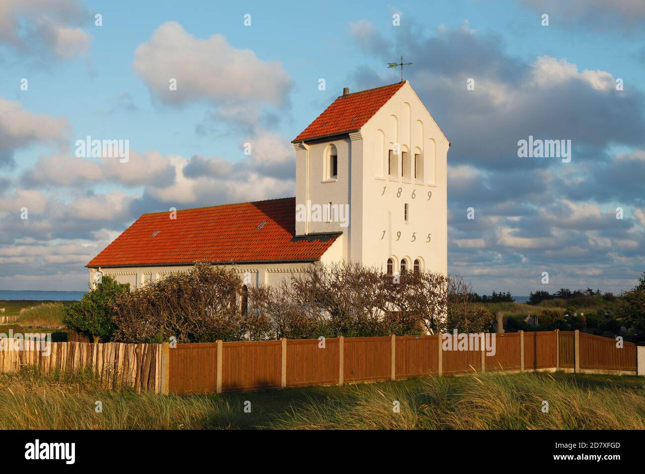 Église de Nørre Lyngvig, Danemark; Nørre Lyngvig kirke, Danmark Banque D'Images