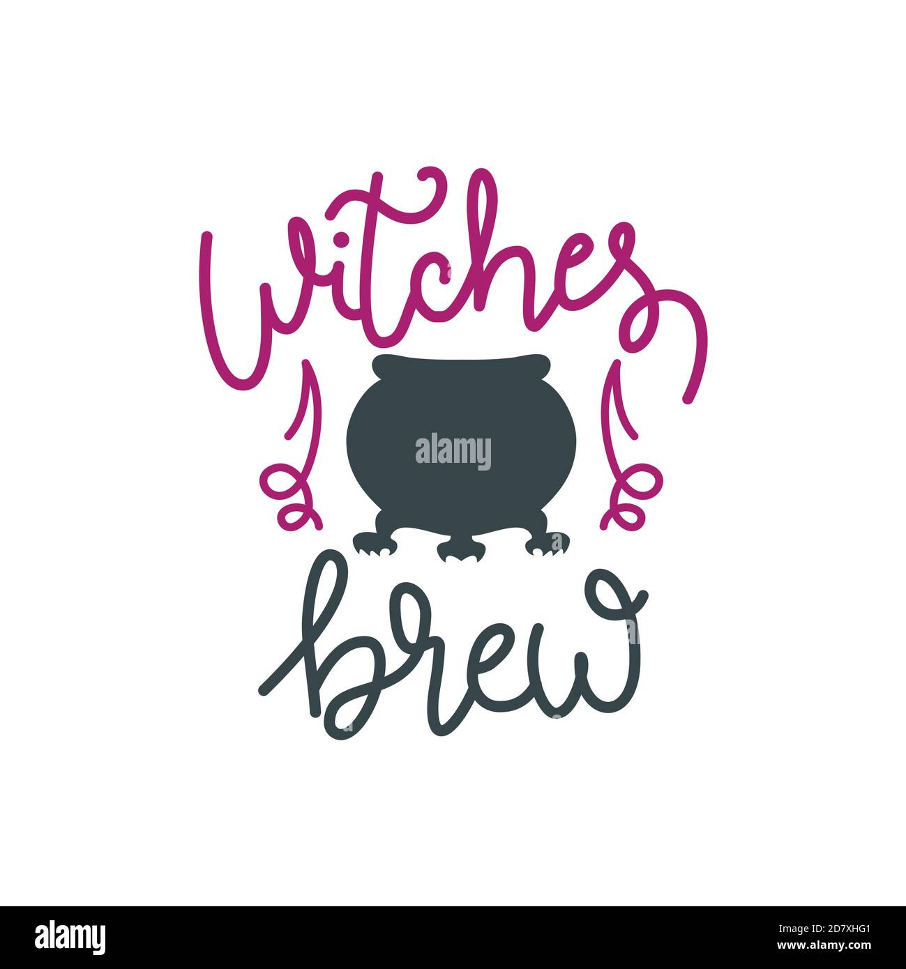 Wsorches brew dessin main lettrage illustration vecteur Illustration de Vecteur