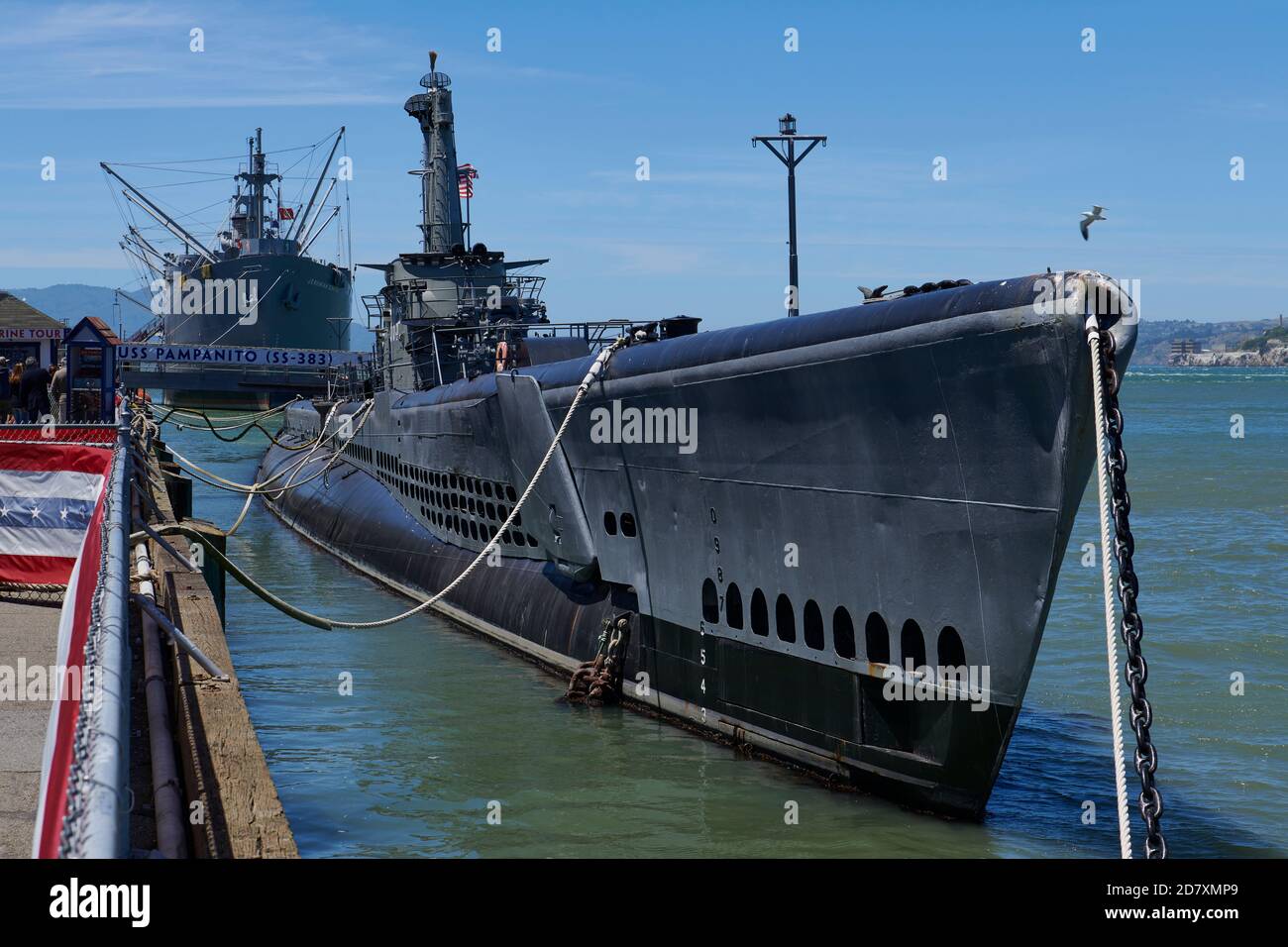 USS Pampanito, San Francisco, Californie, États-Unis Banque D'Images