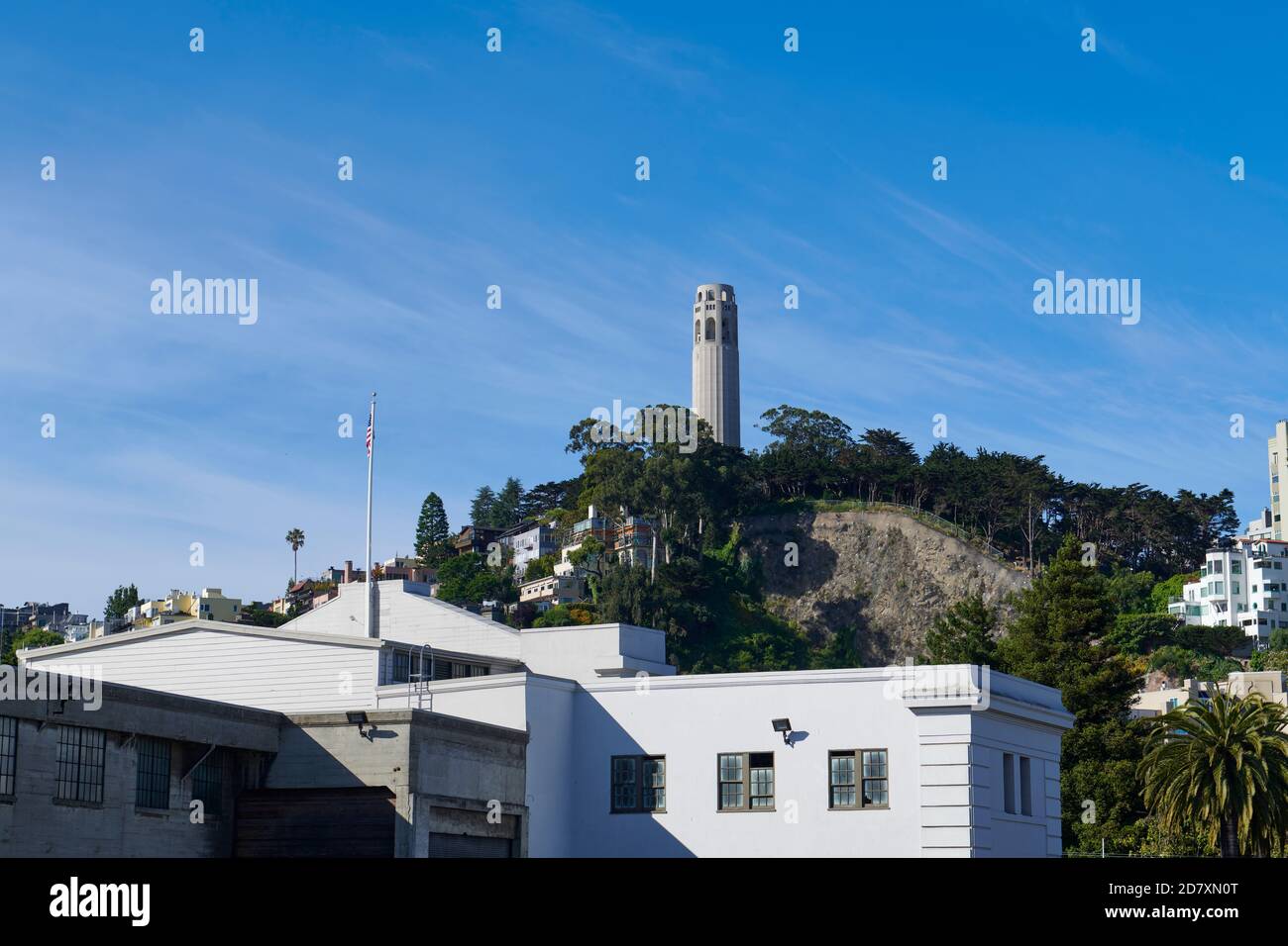 La Coit Tower, Telegraph Hill, San Francisco, California, USA Banque D'Images