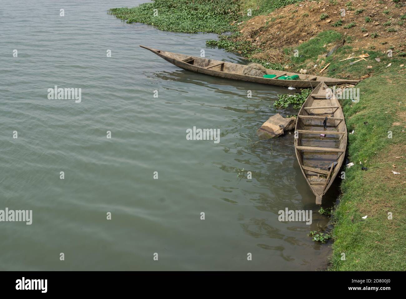 Pirogue (bateau traditionnel), Bamako, Mali Banque D'Images