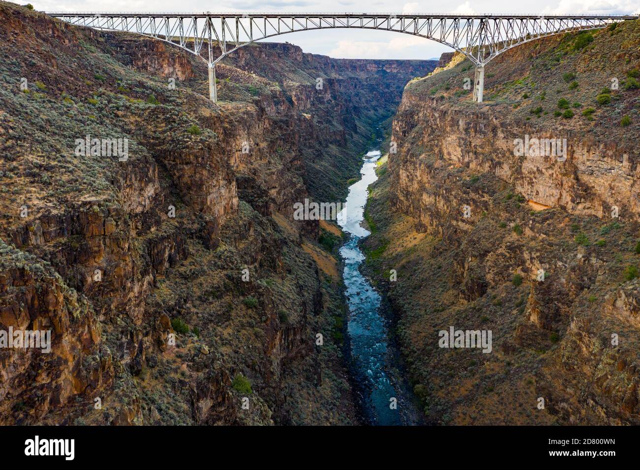 Pont Rio Grande gorge, Arroyo Hondo, NOUVEAU-MEXIQUE, États-Unis Banque D'Images