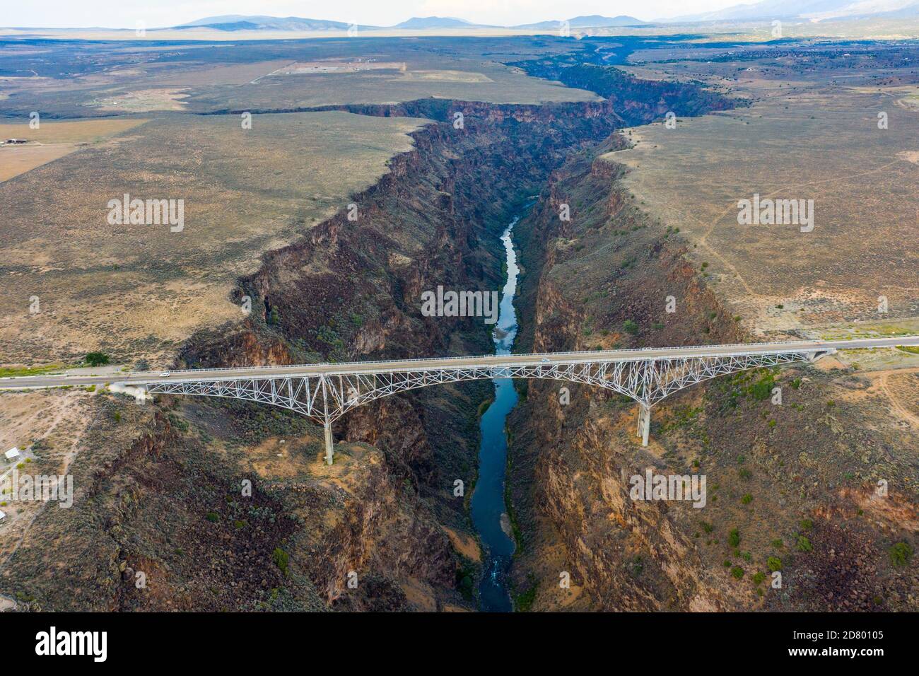Pont Rio Grande gorge, Arroyo Hondo, NOUVEAU-MEXIQUE, États-Unis Banque D'Images