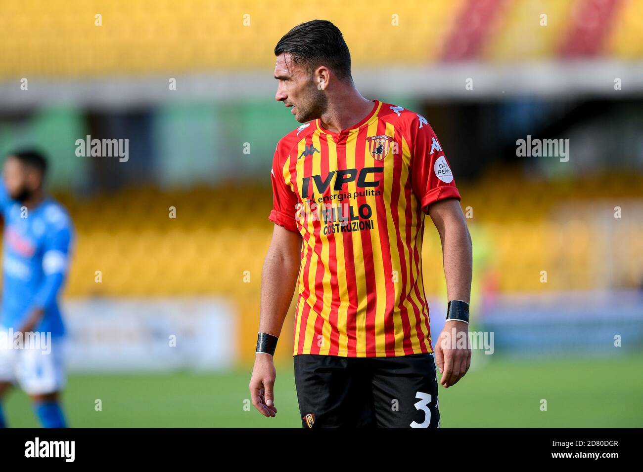 Gaetano Letizia de Benevento Calcio pendant la série UN match entre Benevento et Naples au Stadio Ciro Vigorito, Benevento, Italie, le 25 octobre 2020. Photo de Giuseppe Maffia. Banque D'Images