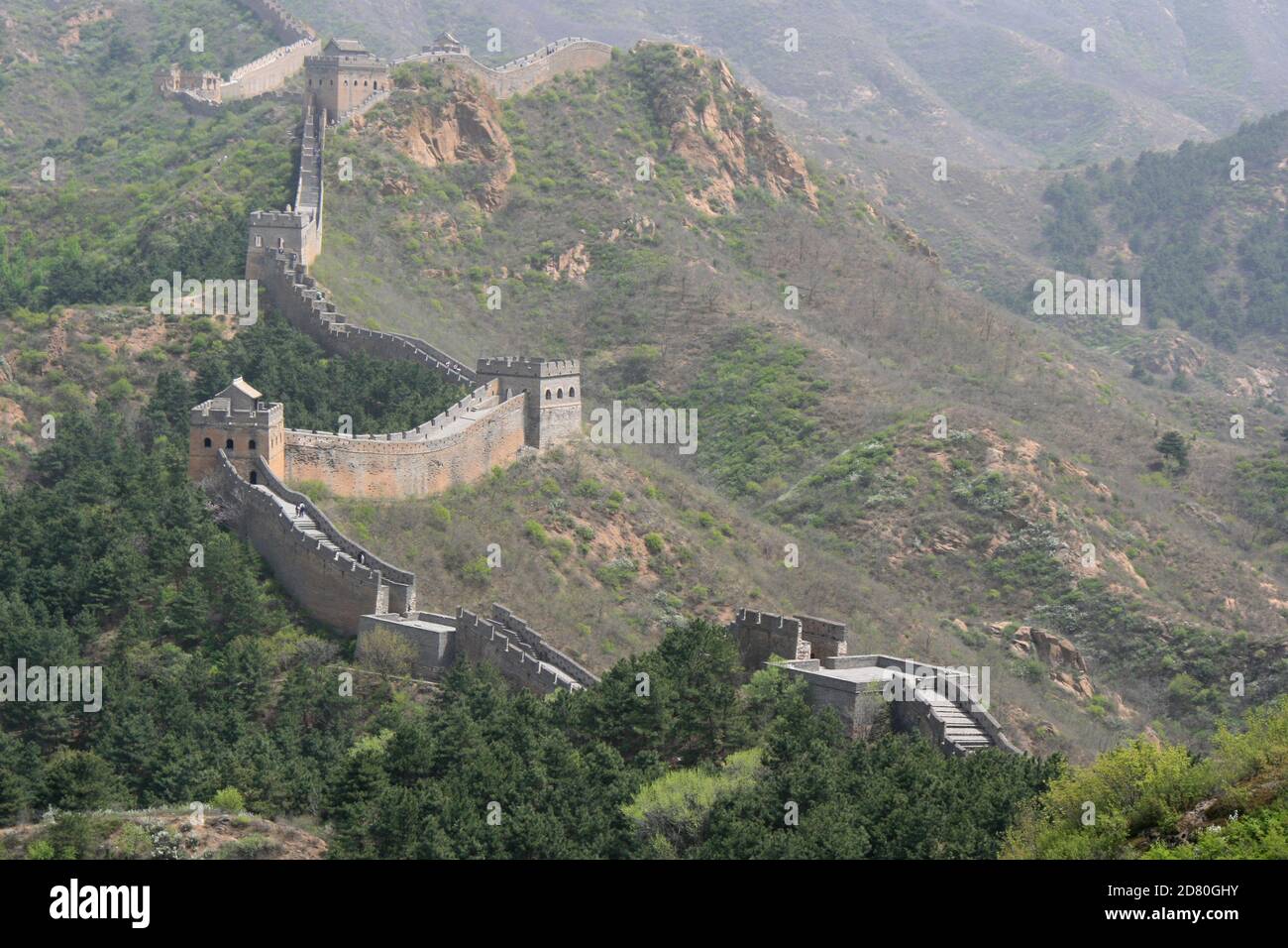 le grand mur de chine à jinshanling (chine) Banque D'Images