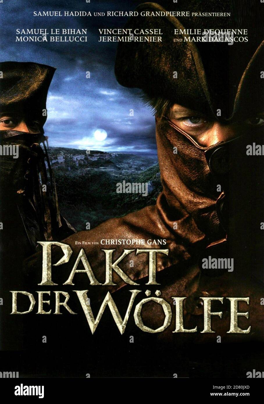 Le Pacte des loups Fraternité du Loup année: 2001 - France Directeur:  Christophe Gans affiche allemande Photo Stock - Alamy
