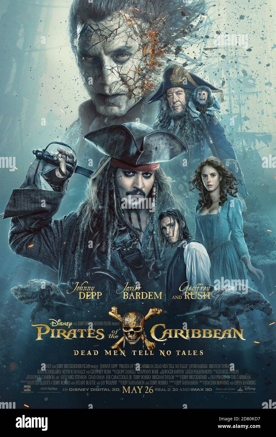 L Ordre Des Pirates Des Caraibes Depp comme pirates titre titre de film de moineau des caraïbes Banque de  photographies et d'images à haute résolution - Alamy