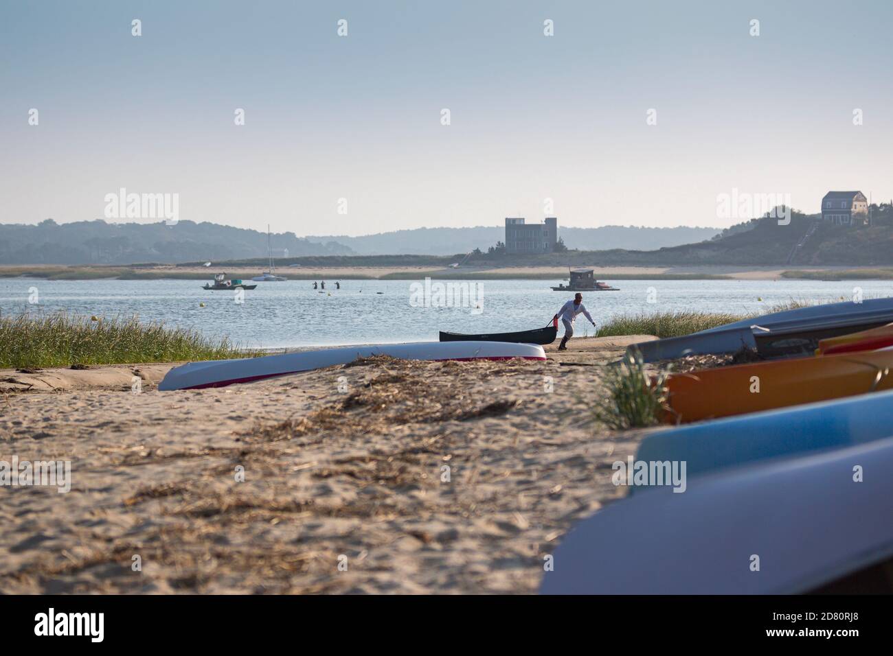 Scènes locales de l'architecture de Cape Cod en Nouvelle-Angleterre et pêcheur-1 Banque D'Images