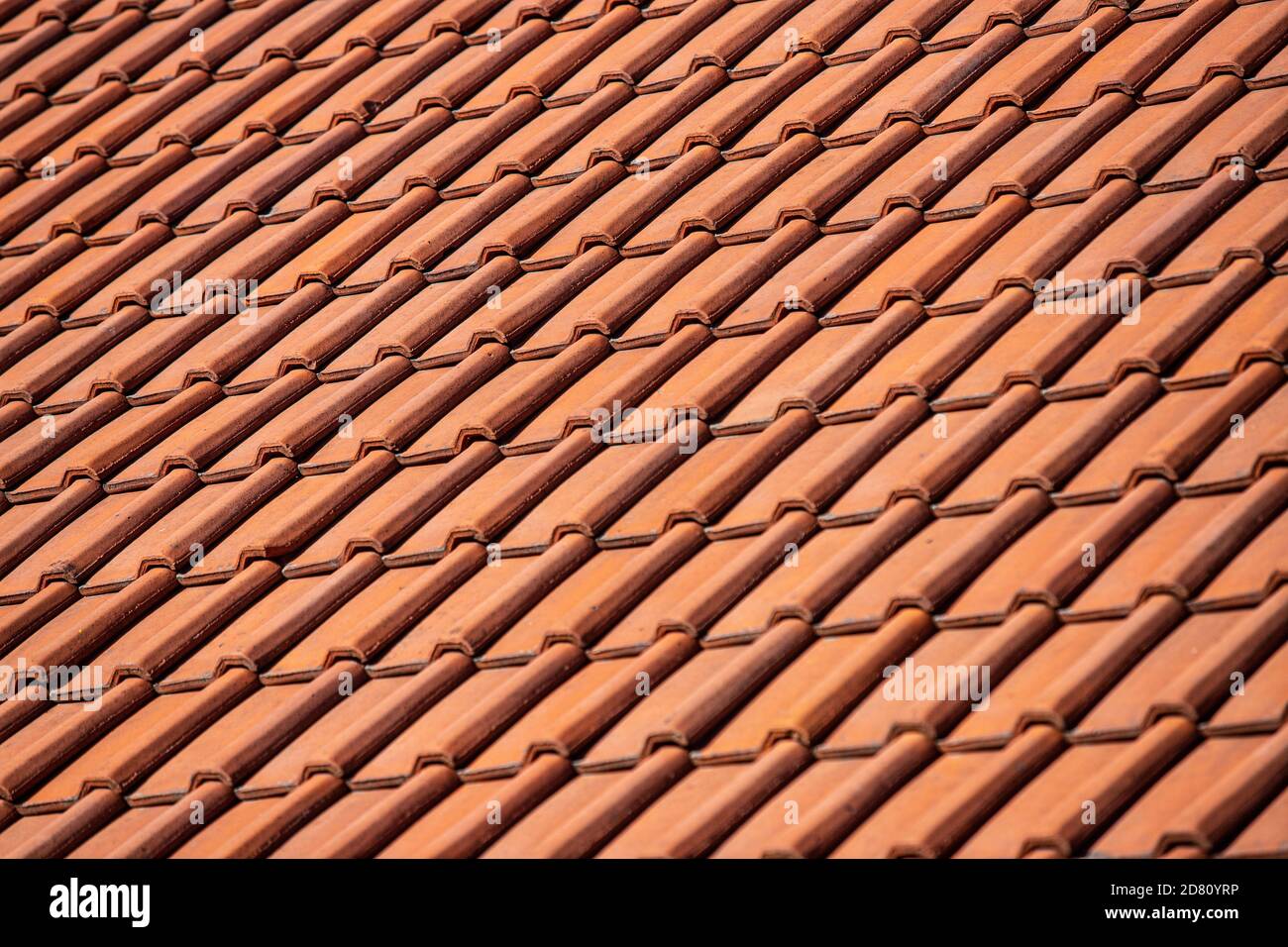 toit de tuiles rouges Banque D'Images