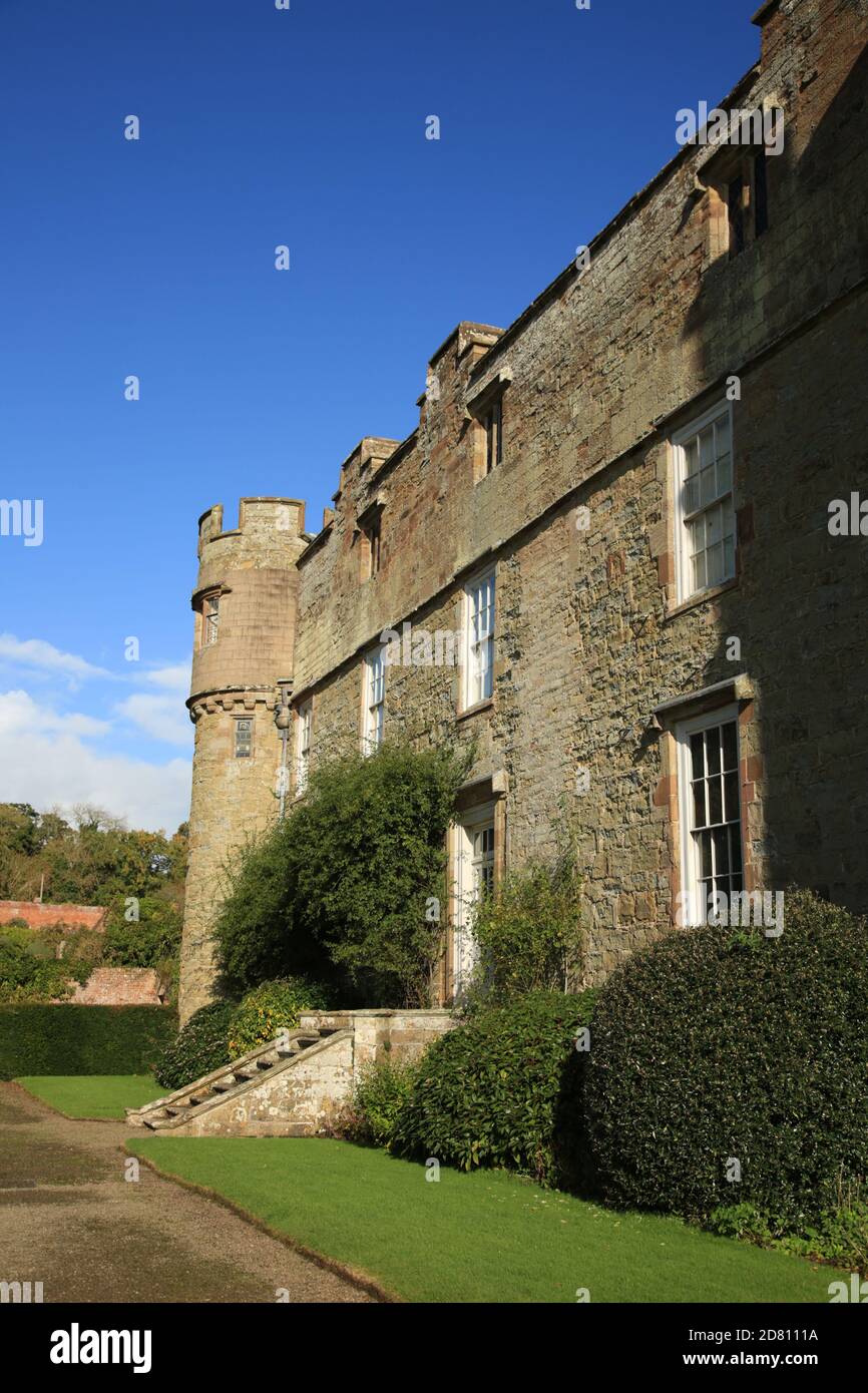 Château de Croft près de Leominster, Herefordshire, Angleterre, Royaume-Uni. Banque D'Images