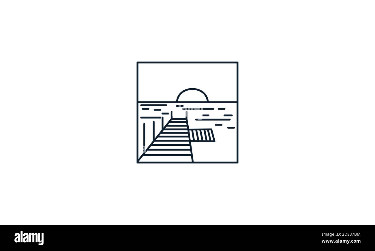 illustration de l'icône représentant un vecteur de logo minimaliste dans les docks Illustration de Vecteur