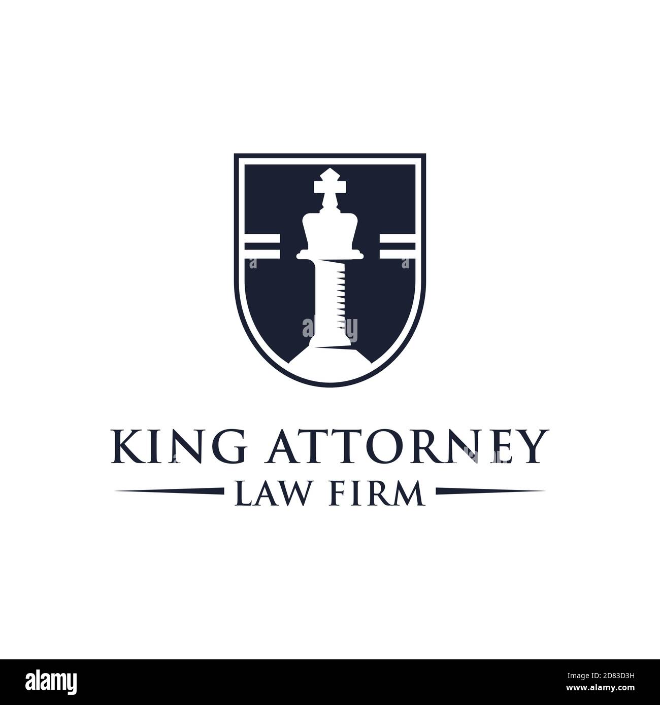 L'idée de conception du logo de King Attorney, la meilleure pour votre marque commerciale de droit de marque Illustration de Vecteur