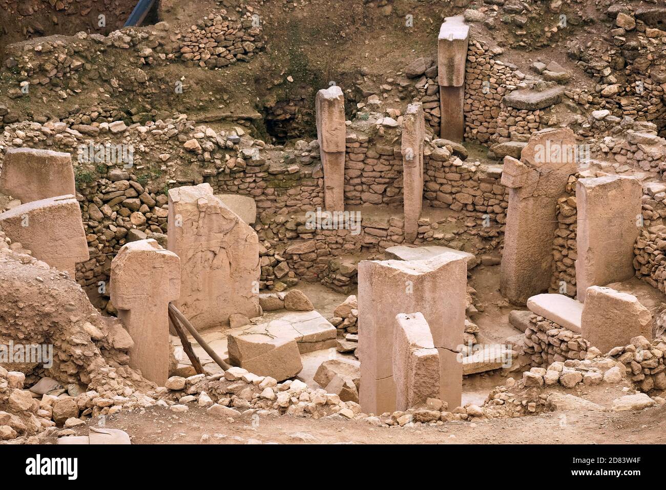 Site archéologique de Gobeklitepe Sanliurfa/Turquie. (Gobeklitepe le plus ancien Temple du monde. Gobekli Tepe est un site classé au patrimoine mondial de l'UNESCO.) Banque D'Images