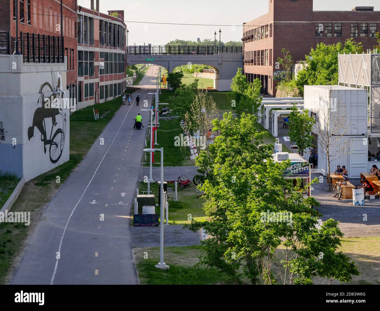 Piste cyclable Dequindre Cut à Detroit Banque D'Images