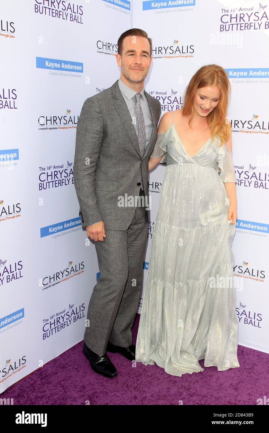 LOS ANGELES - 3 JUIN : James Van Der Beek, Kimberly Brook au 16e bal annuel aux papillons Chrysalis au domaine privé le 3 juin 2017 à Los Angeles, CA Banque D'Images