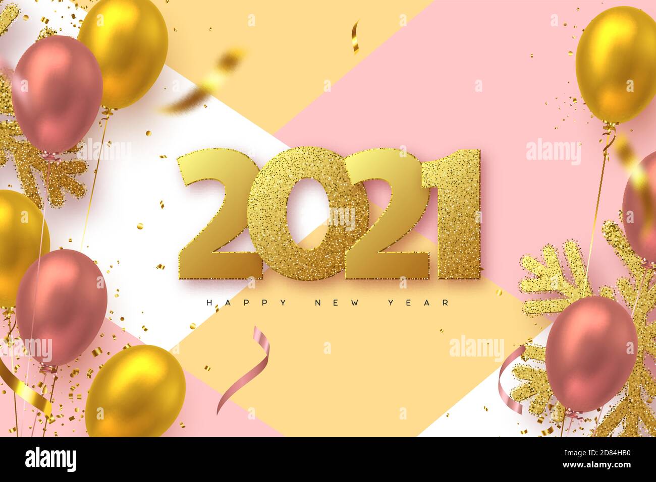 2021 signe de bonne année. Illustration de Vecteur