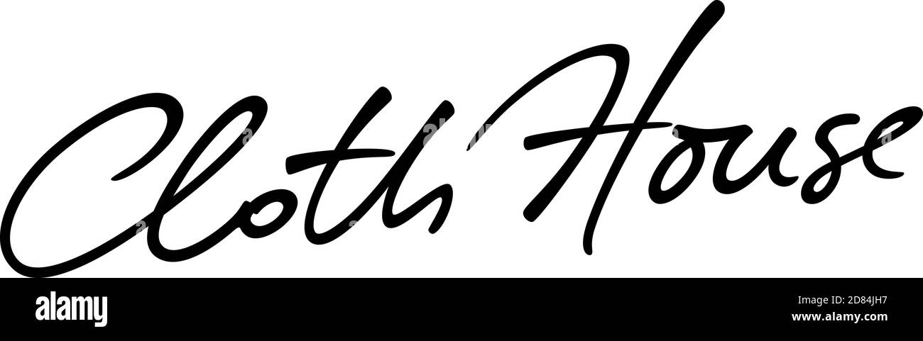 Lettrage vectoriel Cloth House Illustration de Vecteur