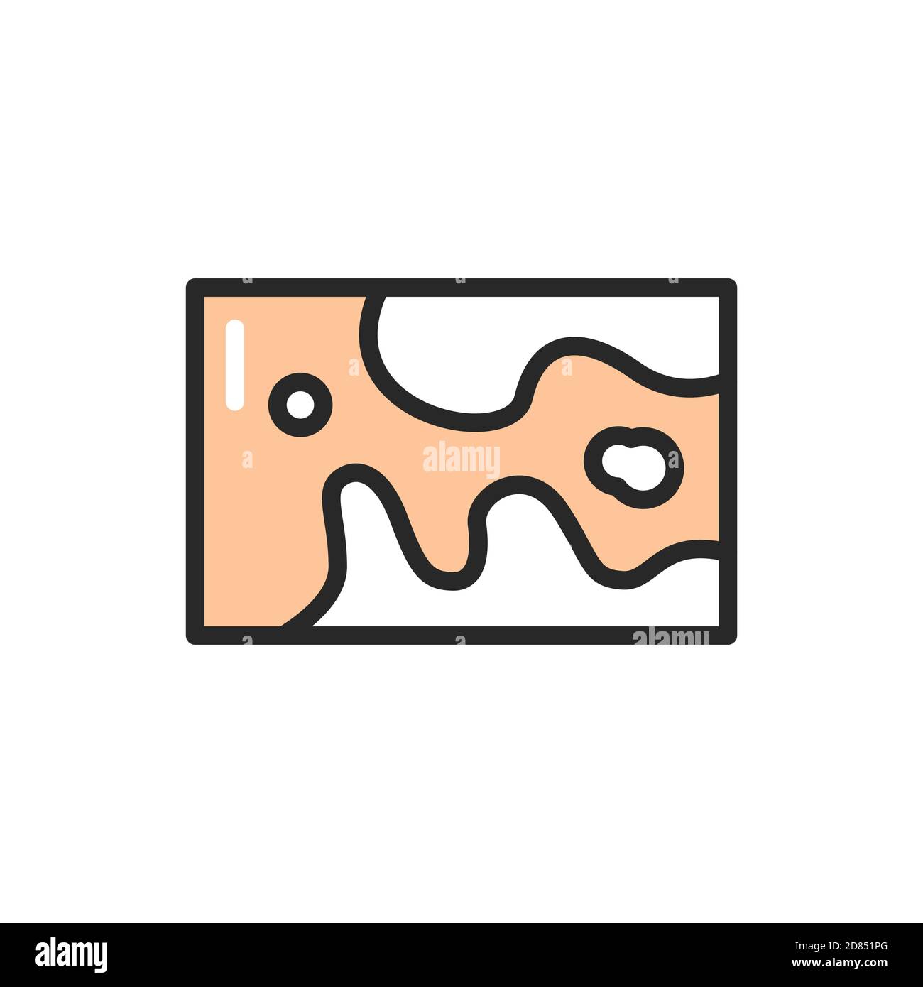 Icône de ligne de couleur de vitiligo. Elément vectoriel isolé. Illustration de Vecteur