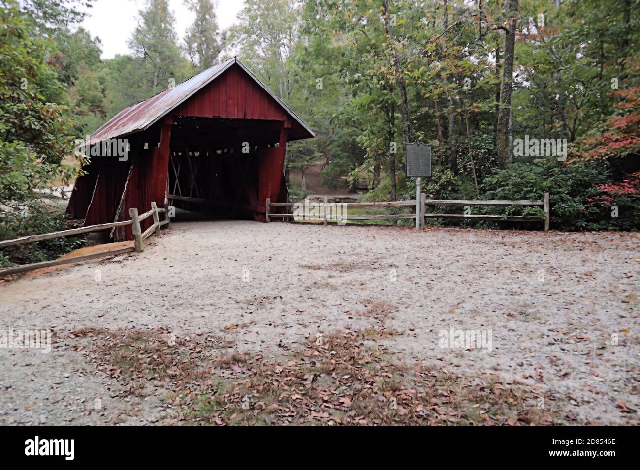 Pont couvert de Campbell, Sout Carolina Banque D'Images