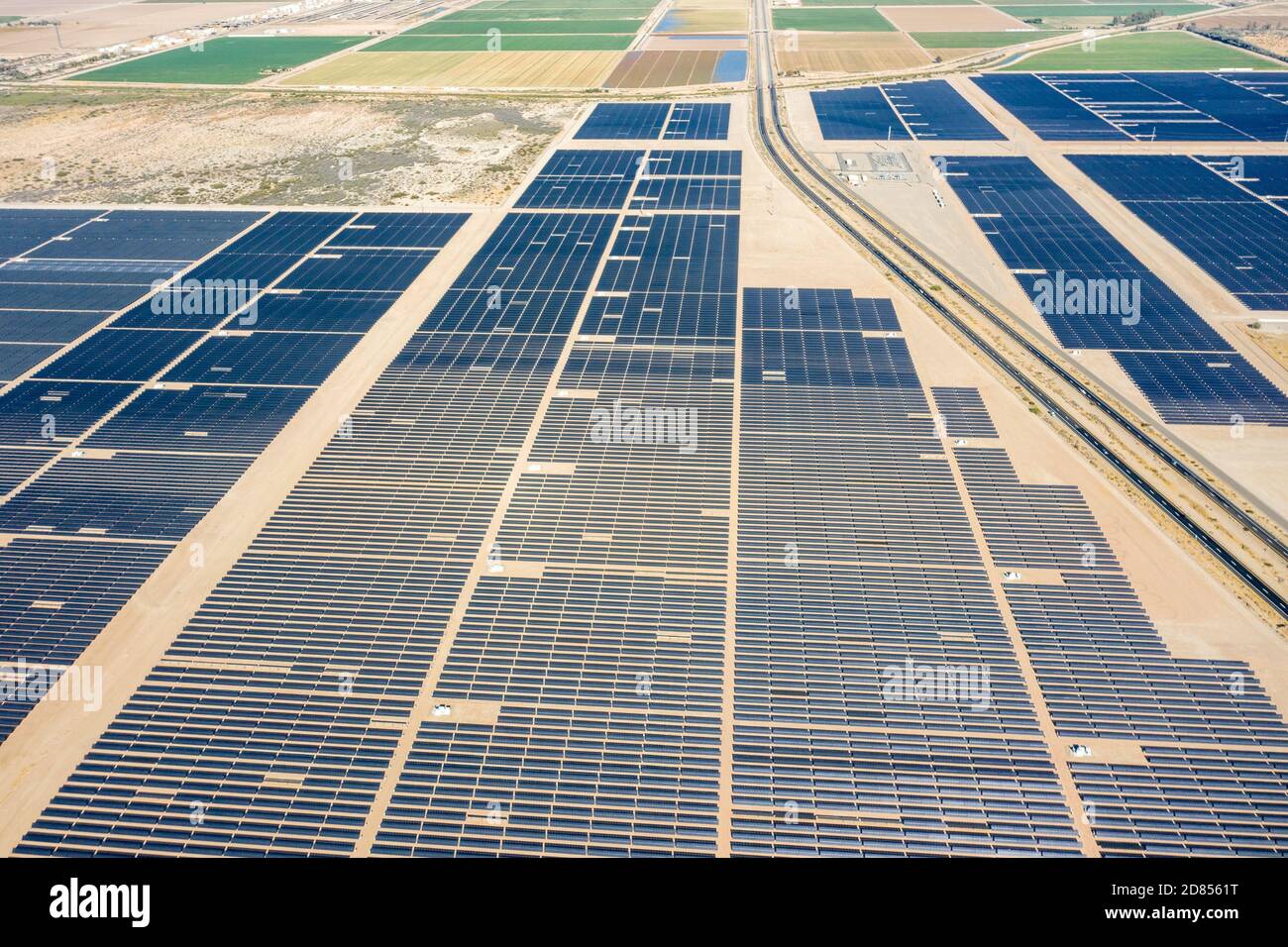 ISEC WEST Solar Field, champs de panneaux solaires, El Centro, CA, États-Unis Banque D'Images
