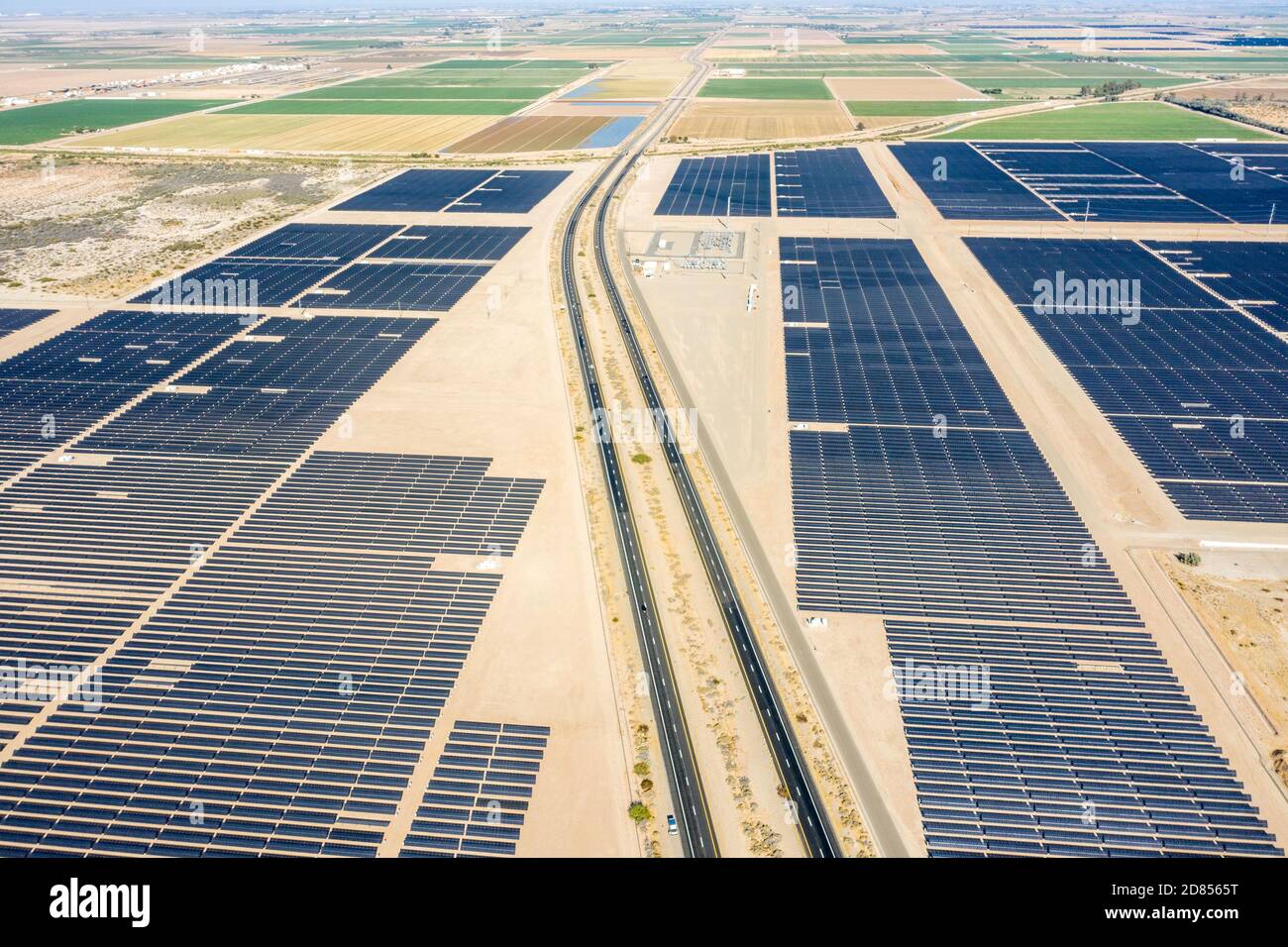 ISEC WEST Solar Field, champs de panneaux solaires, El Centro, CA, États-Unis Banque D'Images