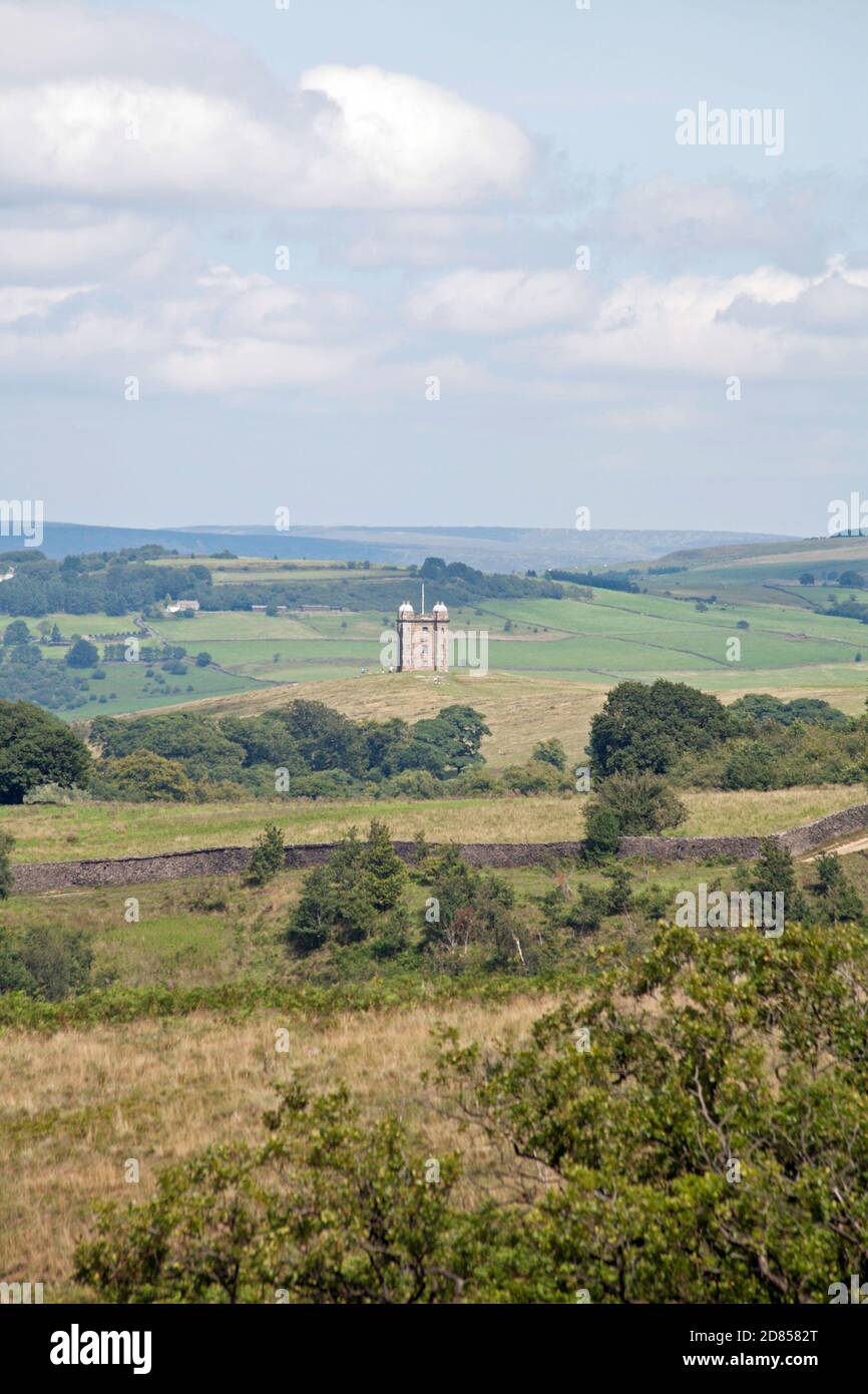 La cage à Lyme Park vue de Moorside Lyme Handley Poynton Cheshire Angleterre Banque D'Images