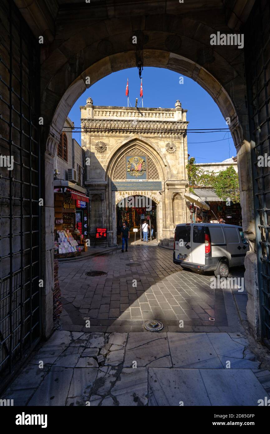 Porte d'entrée du Grand Bazar n°1, Istanbul Banque D'Images