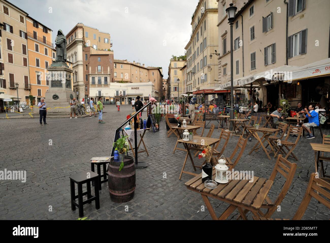 Italie, Rome, Campo de' Fiori, café Banque D'Images