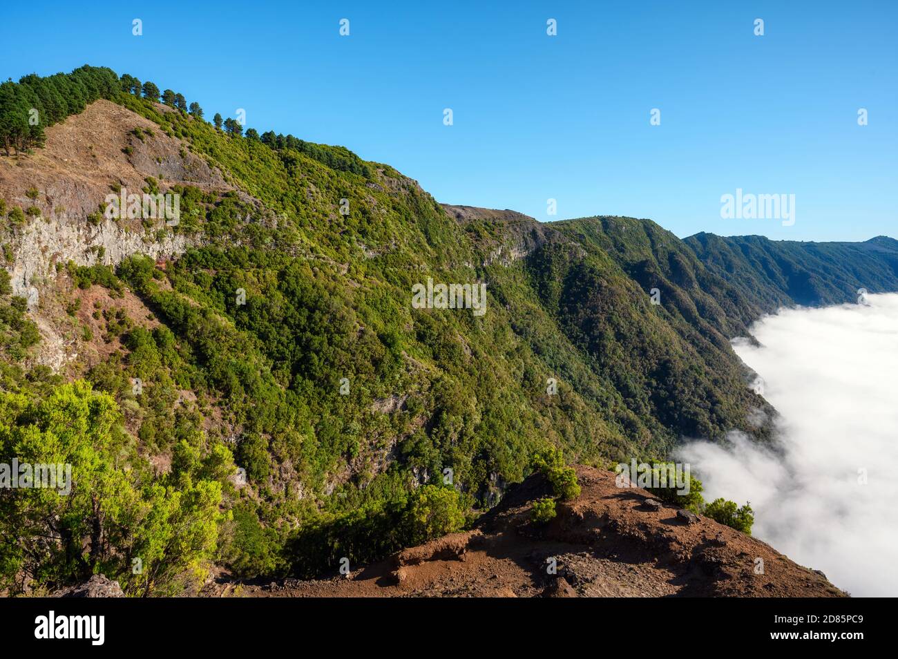 El Hierro, Îles Canaries - Paysage pittoresque du point de vue Mirador de la Pena. Photo de haute qualité Banque D'Images