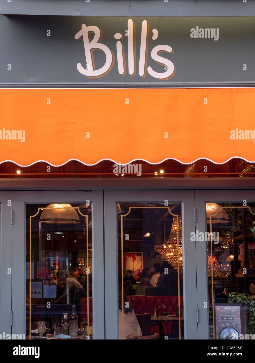 Restaurant bills à Green Street Cambridge, Royaume-Uni Banque D'Images