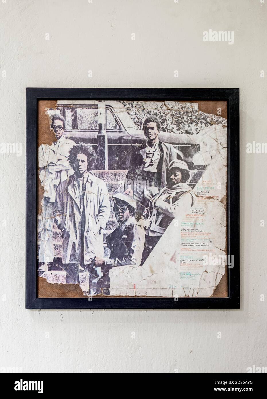 Les Wailers prennent un album de feu, Culture Yard, Trench Town, Kingston, paroisse de Saint Andrew, Jamaïque Banque D'Images