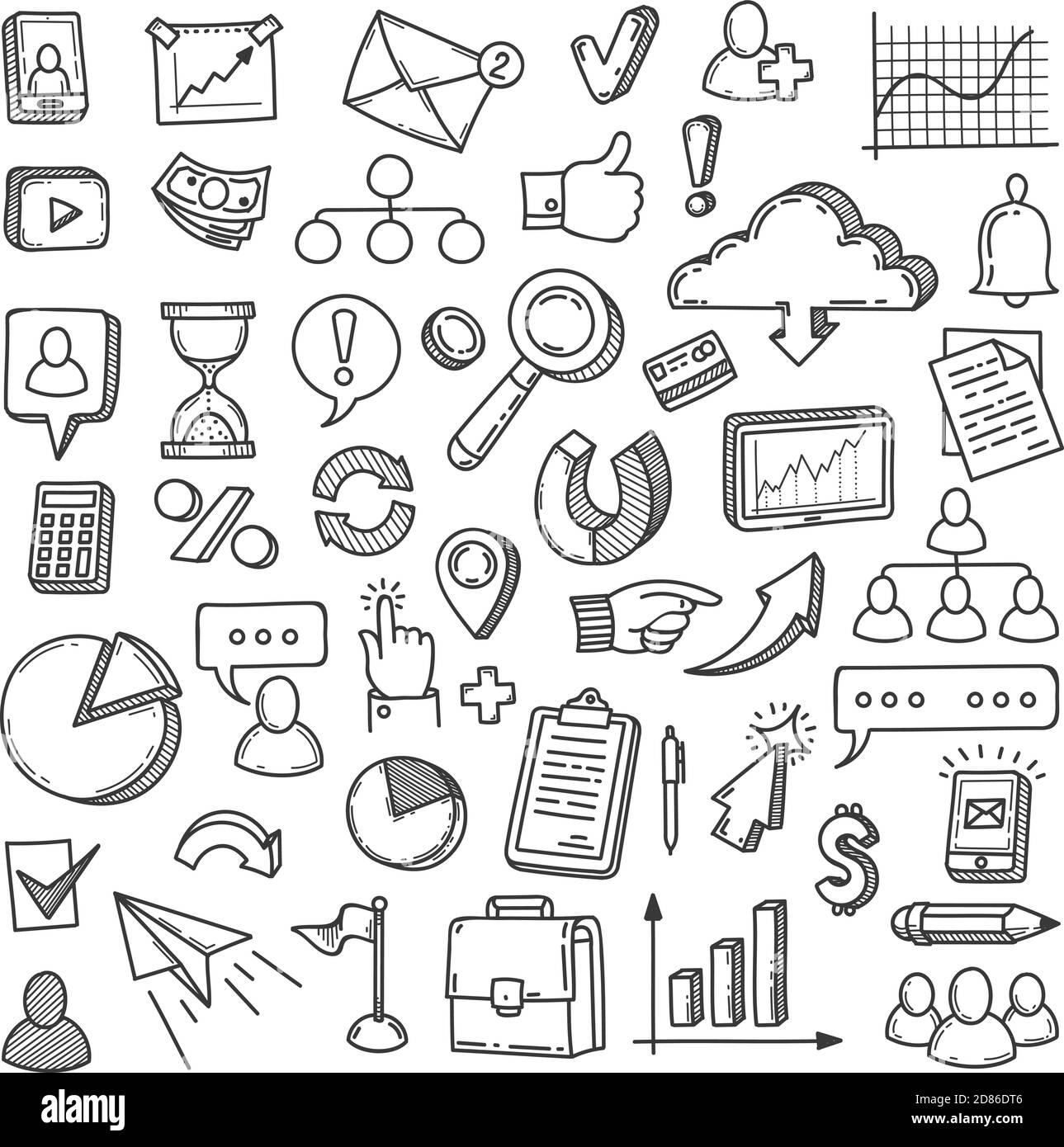 Le marketing numérique. Gestion d'Internet d'affaires de marché de médias. Blog communication démarrage équipe innovation présentation vecteur set Illustration de Vecteur