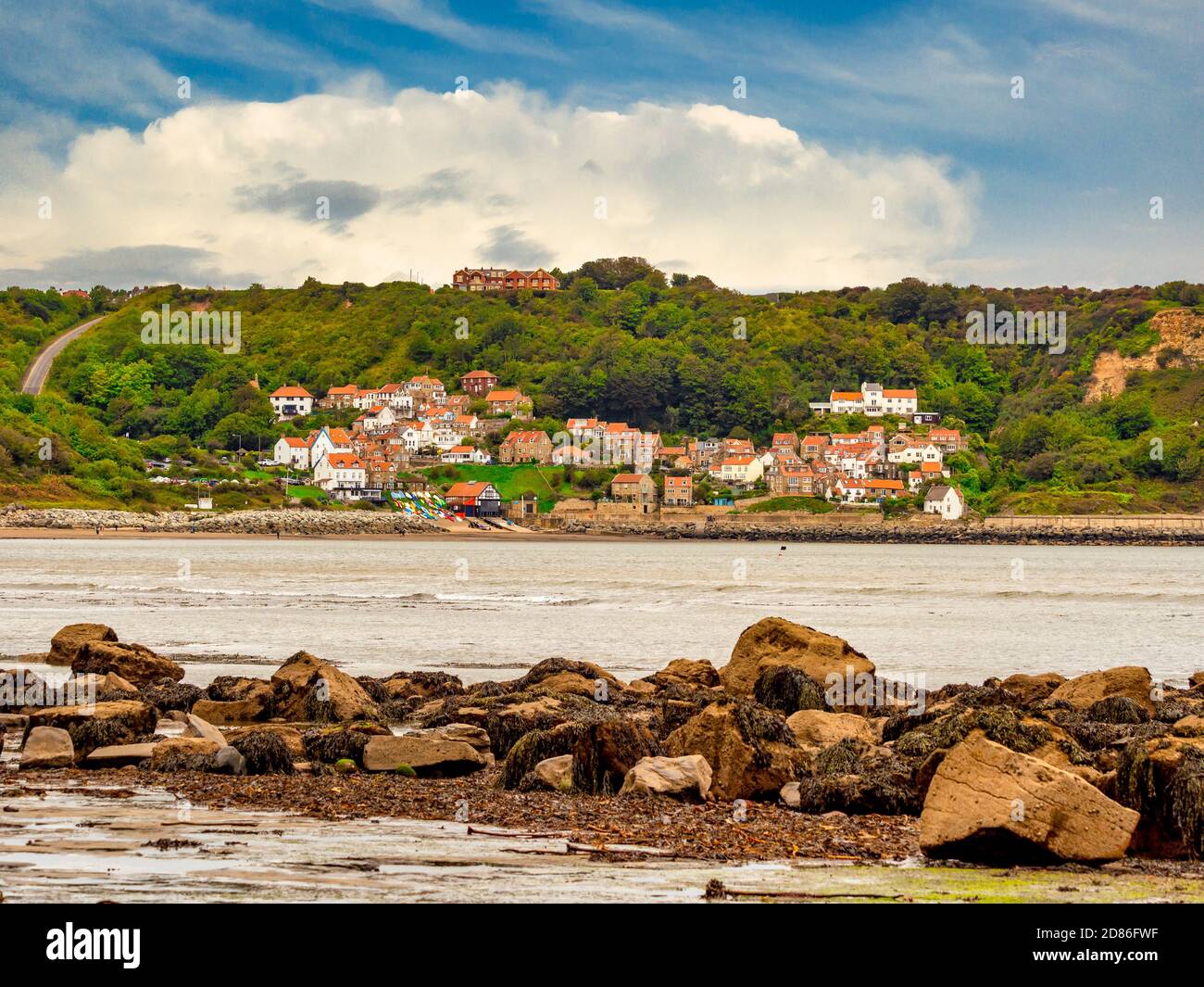 Runswick Bay, côte est de l'Angleterre. Banque D'Images