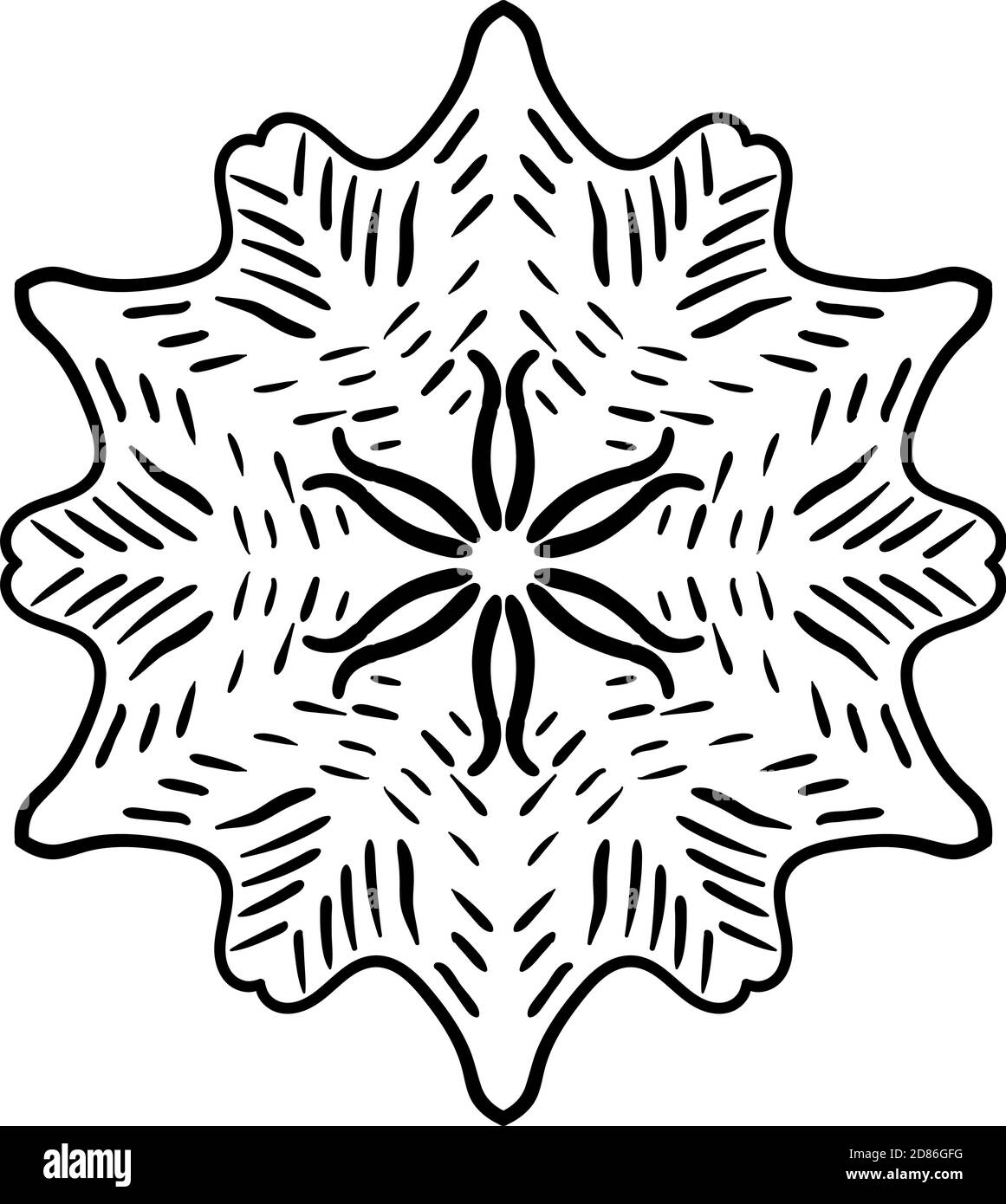 Motif circulaire sous forme de mandala pour les cartes de vœux, l'impression de cas, etc. Motifs abstraits. Motif Mandala noir et blanc Banque D'Images