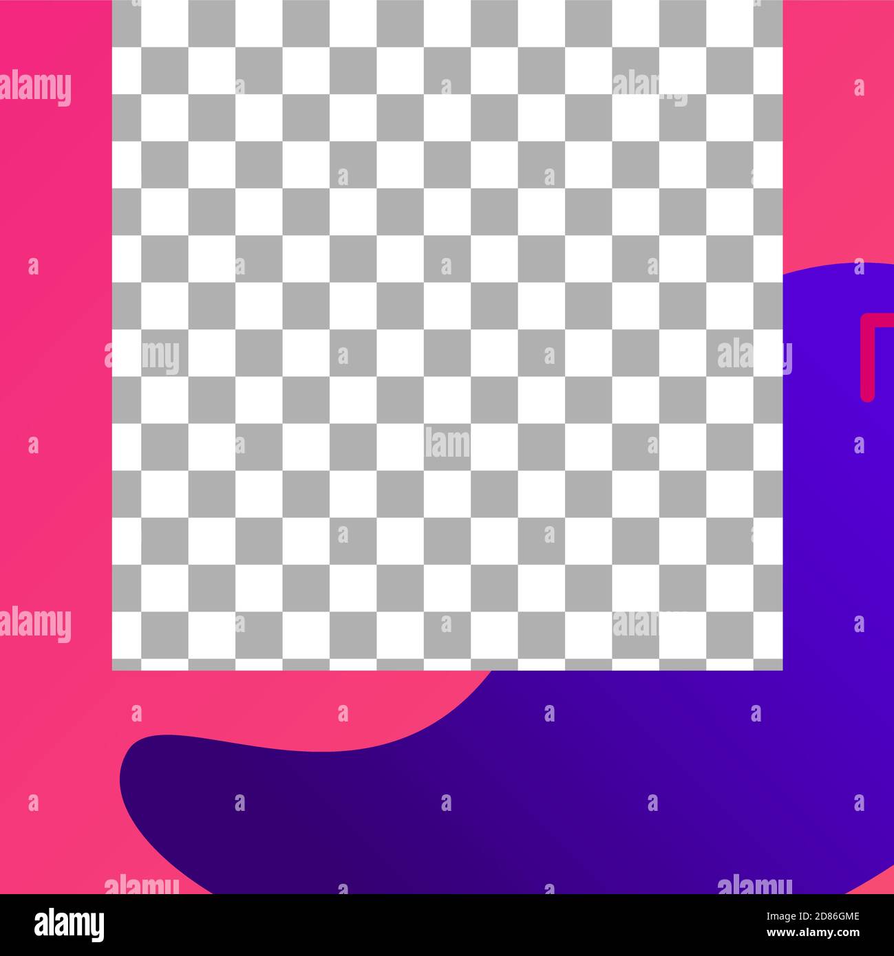 Formes de fluide post. Modèle de poteau de cadre photo tendance Illustration de Vecteur