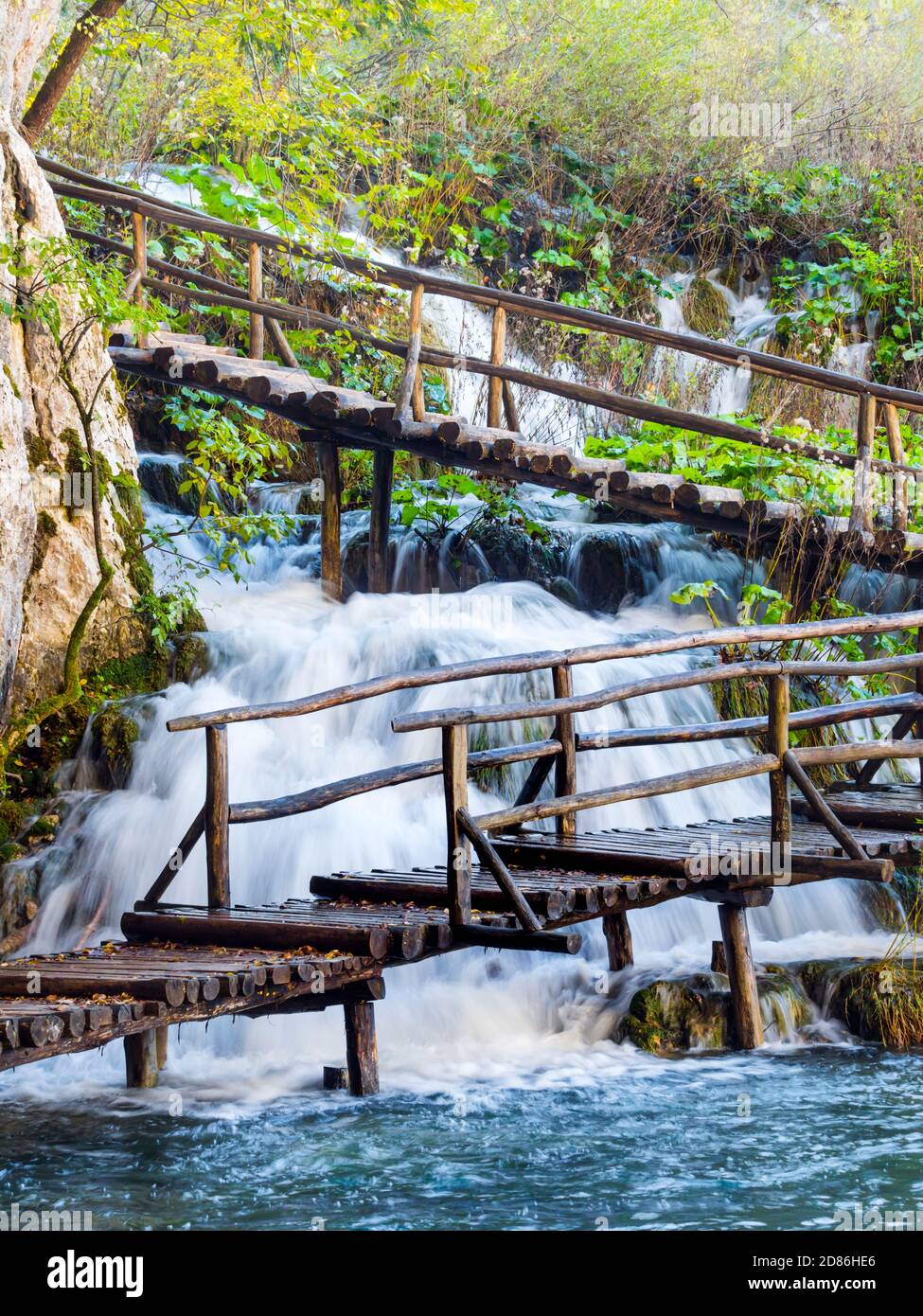 Parc national des lacs de Plitvice situé en Croatie en Europe Banque D'Images