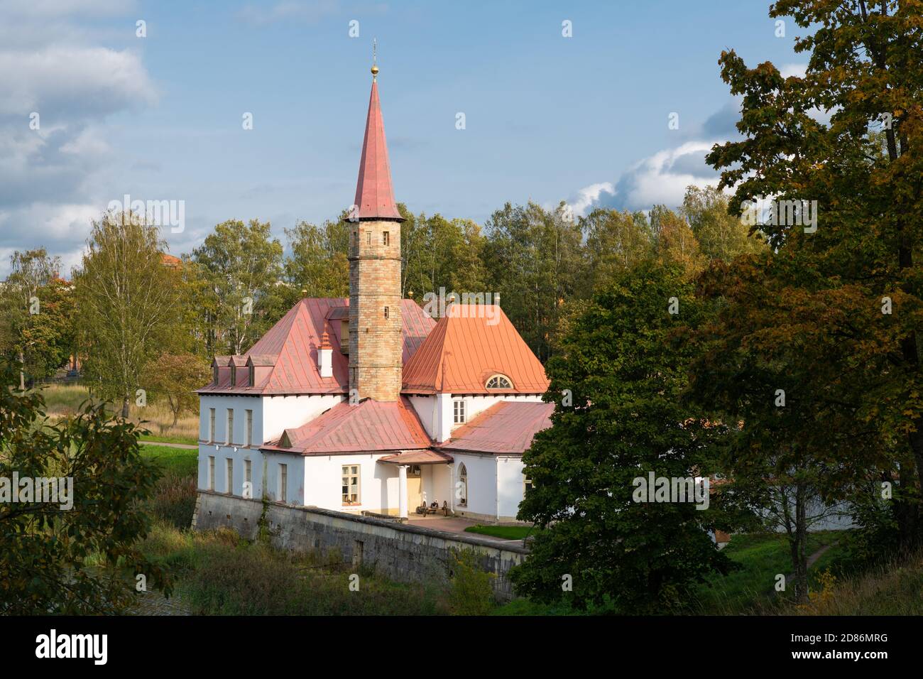 Palais du Prieuré dans la Gatchina, Russie Banque D'Images