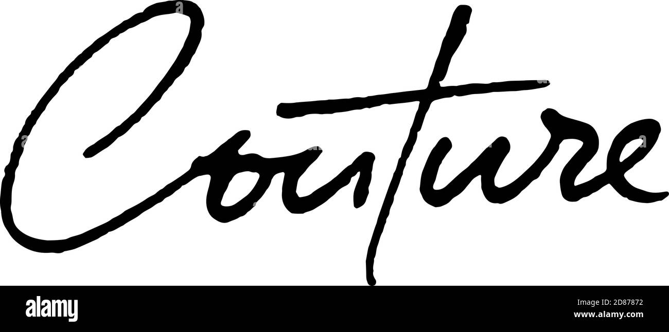 Lettrage vectoriel Couture Illustration de Vecteur