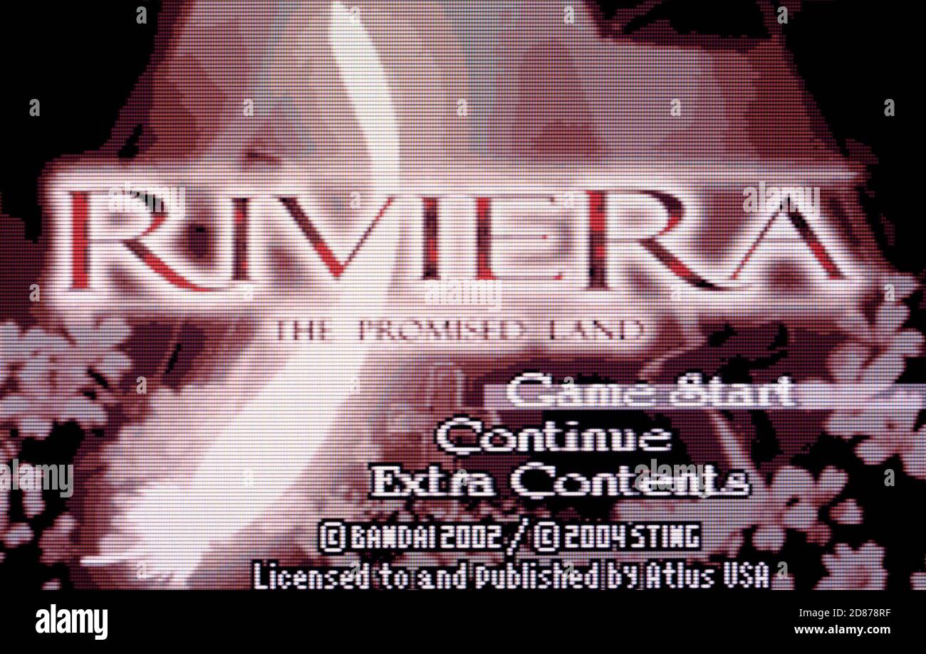 Riviera - la Terre promise - Nintendo Game Boy Advance Jeu vidéo - usage éditorial uniquement Banque D'Images