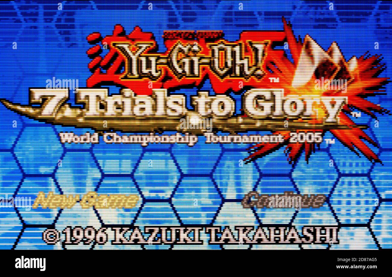 Yu-GI-Oh! 7 Trails to Glory - Nintendo Game Boy Advance Videogame - usage éditorial seulement Banque D'Images